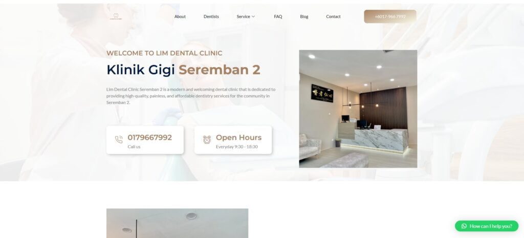 website deisgn, web development, wordpress, digital marketing company for dental clinic malaysia