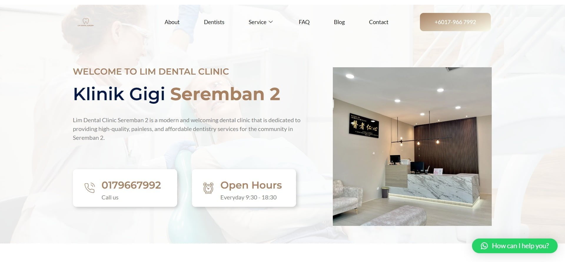 dental clinic, klinik gigi, dentist website, website design, development, wordpress, healthcare, malaysia, digital marketing