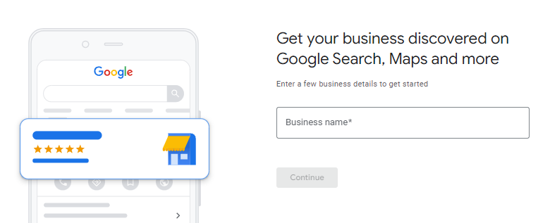 Enter your business name.