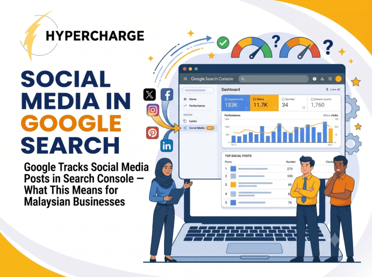 Visual representation of social media data within Google Search Console, highlighting engagement and reach statistics